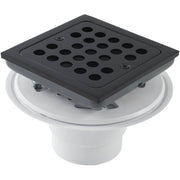 Menlo Square Shower Drain - Matte Black