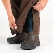 Berne Men's Heartland Unlined Washed Duck Bib Overall, Bark, 36W x 30L, B1068