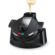 Gourmia Dual Pour Belgian Waffle Maker, 5 Shade Settings, Nonstick Plates, Compact Upright Storage, 800W, Black, GWM468