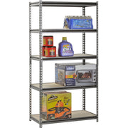 Muscle Rack 0001756711485 5-Shelf Steel Shelving, Silver-Vein, 18