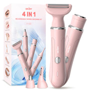 Sejoy All-in-1 Facial Hair Trimmer for Women, 3-in-1 High-Speed Shaving Head, Nose and Ear Hair Trimmer, Eyebrow Trimmer, Cordless Rechargeable, Pink