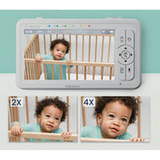Babysense HDS2 HD Baby Video Monitor Split Screen, 5'' HD Display with 2 Cameras