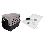 Petmate Vari Dog Kennel, Portable Plastic Crate for Medium to Large Dogs 50-70 lbs, 36 Inch, Taupe and Black