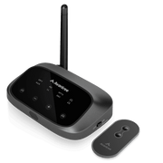 Avantree Oasis Plus 2 Bluetooth 5.3 Transmitter for TV with Remote Volume Control, aptX-Adaptive, Dual Headphone Support, Optical Passthrough, AUX Compatible, BTTC-500P