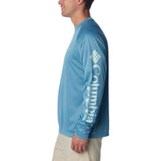 Columbia PFG Terminal Tackle Heather Long-Sleeve Shirt for Men - Canyon Blue/Icy Morn - M