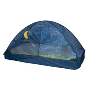 Pacific Play Tents Glow in the Dark Firefly Bed Tent, Blue, Fits Twin Size Mattress, Portable Play Tent for Kids, 77 In x 38 In x 35 In, 19820