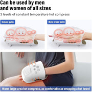Cotsoco MA315W Hand Massager with Heat and Dual-Airbag Compression, Manicure-Safe, Ergonomic Full-Hand Fit, White