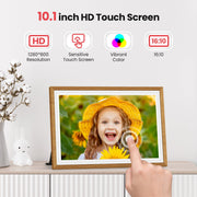 RCA 10.1 Inch WiFi Digital Photo Frame, 1280x800 HD IPS Touchscreen, 32GB Memory, Auto Rotate, Wall Mountable, Wireless Sharing via Uhale App