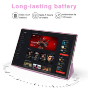 NOVOJOY Android Tablet, 10.1 Inch IPS HD Touchscreen, 6GB RAM, 32GB Storage, 1TB Expansion, 6000mAh Battery, Dual Camera, WiFi-6, Bluetooth 5.0, Pink with Case and Stylus NVZB10Pink3in1