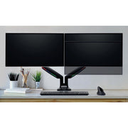 Kensington SmartFit One-Touch Height Adjustable Dual Monitor Arm, Gas Spring Dual Arm, Supports 13-34 in Monitors, Black, K59601WW