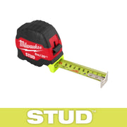 Milwaukee Tape Measure, 26 ft Stud, EXO360 Blade Technology, Impact-Resistant Frame, Double-Sided Printing, Finger Stop Control, Pack of 6, 48-22-1426