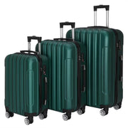 Zimtown 3-Piece Nested Spinner Suitcase Luggage Set with TSA Lock, Dark Green