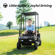 Track 7 24v Ride On Car Electric Golf Cart, Black