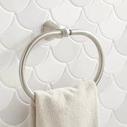 Signature Hardware 433259 Wall Mounted Towel Ring, Brushed Nickel