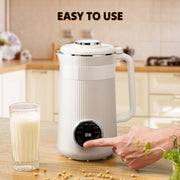 KIDISLE JGNJHB1018W Nut Milk Maker Blender, 8-in-1 Multifunction, 32oz Capacity, Stainless Steel Blades and Jar, Delay Start, Keep Warm, Boil Water