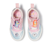 Bluey GTBY26GU002 Bluey & Bingo Toddler Girls Glitter Court Sneaker, Size: 12 Toddler, Blue Pink