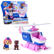 Spin Master Paw Patrol Skye Search & Rescue Helicopter Toy with Pull-Back Action, Rotating Rotor, Includes 2 Figures, Multicolored, 6 in, 6074777