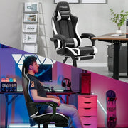 GTRACING GTWD-200-White Gaming Chair with Footrest - White