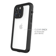 Body Glove Tidal Waterproof Phone Case, Slim Hard Shell with Built-In Screen Protector, Black with Clear Gloss Back, Compatible with iPhone 14 Pro Max, IP68 Certified, Drop Tested to 6ft, 1079002