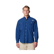 Columbia Men's Bahama II Long Sleeve Shirt, Quick-Dry Nylon, UPF 30 Sun Protection, Carbon, Relaxed Fit, 1011621468XL