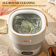 Generic Portable Washing Machine, Foldable Mini Washer with 20L Capacity, Spin Basket, Collapsible Compact Design for Apartments Dorms Travel RV