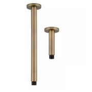 Signature Hardware SHRSC120AGBR 12 in. Ceiling Mount Shower Arm with Flange in Aged Brass