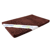 Restology Orthopedic Memory Foam Dog Crate Mat, Giraffe Pattern, Chocolate, 35 x 23 x 1.5 in, DMHS35230LC