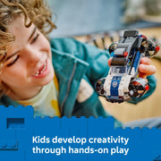 LEGO City Custom Police Car Garage Building Set, Modular Design, Customizable Police Cruiser, Vehicle Turntable, 489 Pieces, Ages 6+