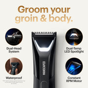 Manscaped Lawn Mower 5.0 Ultra Precision Pack, Men's Groin Shaver and Body Hair Trimmer, Cordless Waterproof, SkinSafe Blades, Adjustable Guards, with Crop Preserver Groin Deodorant