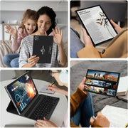 ZONKO Tablet Android 13 Tablet 10 Inch Android Tablet with Keyboard,5G WiFi Tablet,128GB ROM+16GB RAM (8+8Virtual) +1TB TF Expand,Octa-Core Processor,13MP+8MP Camera,Bluetooth,GPS,FHD Display,2 In 1 Tablet