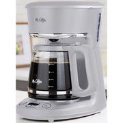 Mr. Coffee Programmable 12-Cup Drip Coffee Maker with Strong Brew Selector, Brew Later, Auto Pause, Dishwasher-Safe Filter, Gray, 2176661