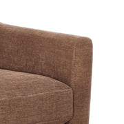 My Texas House MT4534176539001 Roan Swivel Accent Chair with Jackson Sloped Arms, Brown Fabric
