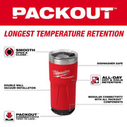 Milwaukee 48-22-8392R Packout Tumbler Red 20 oz.