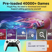 ZYTKWT M15 Video Game Console, Portable 1080P HDMI Output, Dual 2.4G Wireless Controllers, 64GB Memory with 40,000+ Games, 28 Emulators