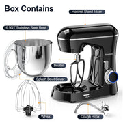 Honinst 1531 6.5 QT Electric Stand Mixer, Black