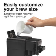 Proctor Silex Single Serve Coffee Maker, Dual Brewing Options, Matte Black, 10 oz Capacity, 49961R