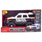 Maxx Action Large Police SUV Toy Vehicle with Motorized Engine, LED Flashing Lights, Realistic Sirens, Soft Grip Tires, 12 Inch UIWM4.3MB08CM3B52M