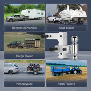 SPEEDWOW Adjustable Trailer Hitch, 20,000 lbs Towing Capacity, Fits 2