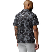 Columbia PFG Wild Cast Camp Men's Button-Down Shirt, Breathable Stretch Cotton Blend, Shark Deltawoods, X-Large, 2120801011