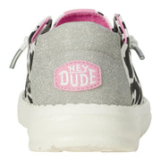 HEYDUDE Wendy Cowgirl Sparkle Casual Shoes for Ladies - Black/White - 8M