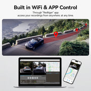 REDTIGER Dash Cam Front and Rear, Touch Screen Dash Camera with Wifi GPS, Voice Control, 4K DashCam with Super Night Vision, WDR, 24H Parking Mode, Vehicle, Free 64GB Card