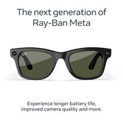 Ray-Ban Meta Wayfarer Gen 2 RW4012 Sunglasses - Shiny Black/Green Classic G-15 - Medium