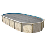 In The Swim 15 x 30 Ultra Silver Oval Solar Pool Cover, 16 Mil Polyethylene, UV Resistant, Heat Retention, Reduces Evaporation