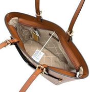 Michael Kors 35F3GTVT8B-230 Womens Jet Sest Travel Medium Double Pocket Tote (Luggage)