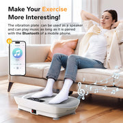 MERACH Vibration Plate Exercise Machine with 2 Resistance Bands Blue Frame