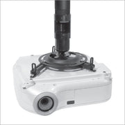 Peerless Industries PJF2-UNV Universal Projector Ceiling Mount with Spider Adapter Plate, Integrated Cable Management, Multidirectional Positioning, Black