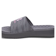 Under Armour 6015099 Ignite Pro 8 Fixed Freedom Slide Womens Slide Sandals, Castlerock/Super Pink, Size 8