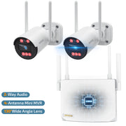 OHWOAI OH-ABSW0601 3MP Wireless Security System, 6 Cameras with 16CH NVR, AI Detection