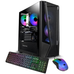 iBUYPOWER R196IB4050BHP05A Trace Mesh Gaming Desktop i7-14700F 2.1GHz NVIDIA GeForce RTX 4060 8GB 32GB RAM 1TB SSD Win 11 Home Black