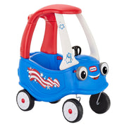 Little Tikes USA Cozy Coupe Foot-to-Floor Ride-On Toy with Patriotic Red White and Blue Theme, Ages 1-5 Years, 664908